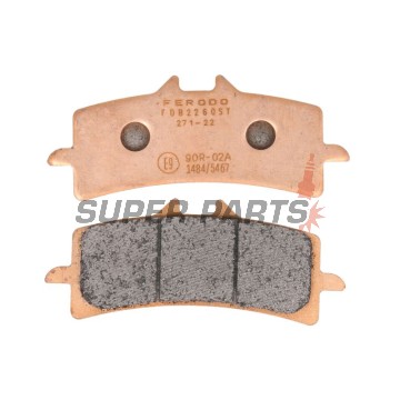 Накладки -FERODO- FDB2260ST, Aprilia RSV4 1000, Ducati 848/1098/1198/1299, Hypermotard 1100, Monster 1200, Multistrada 1200/1260, Panigale 1199/1299, Streetfighter 1099, Husaberg FS 650, Husqvarna FS 450 / Nuda 900, Kawasaki H2 / ZX-10R / Z1000, KTM 450/6