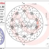 Спирачен диск -BREMBO- 78B408B0, KTM 890 Duke R (2020-2022)