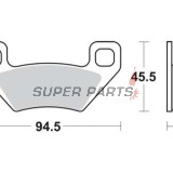 Накладки -TRW- MCB773SI, Arctic Cat 250/300/400/500/700 ATV 2x4/4x4/TRV/TBX (2005-2008), Kymco Maxxer 450i (2011-2015)