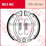 Накладки (челюст) -TRW- MCS962, 110x25mm, Aprilia SR/Rally/Scarabeo 50, Malaguti F10/F12/Ciak 50-100, MBK Booster/Ovetto/Stunt 50, Skyliner 125/250, Yamaha BWS/Jog/Neos 50, Zuma/Cygnus 125, TT-R/TW 125-200, Blaster 200, Raptor/Grizzly 50-125