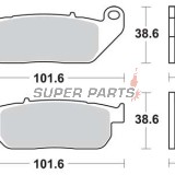 Накладки -TRW- MCB753SV, Harley Davidson XL Sportster, Custom, Roadster, Nightster, Forty Eight, Seventy Two, Iron - 883/1200cc, 2004-2013