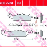 Накладки -TRW- MCB758SI, Kawasaki Brute Force/Prairie 650-700, KFX 450R & 700 V-Force, Suzuki LT-V 700 Twin Peaks, Polaris Ranger RZR 800, Suzuki RM85/RM85L