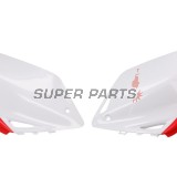 Задни странични пластмаси -POLISPORT- червено/бяло, HONDA CRF 450 2007-2008