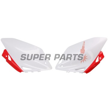 Задни странични пластмаси -POLISPORT- червено/бяло, HONDA CRF 450 2007-2008
