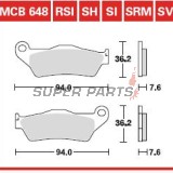 Накладки -TRW- MCB648SRM, синтеровани, Alfer 250, Aprilia MX/Mana/Pegaso/RST, ATK Cross/Enduro, BMW G450X/HP2, Ducati Monster, Gas Gas EC, Husqvarna SM/TE/WR, KTM Adventure/EXC/SX, Moto Guzzi Stelvio, Yamaha TT/Majesty