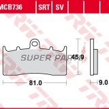 Накладки -TRW- MCB736, BMW K, R series - K1200/1300/1600 GT, GTL, LT, R, Sport; R850/1100/1150/1200 R, RS, RT, GS, Rockster, CL - 2000-2018