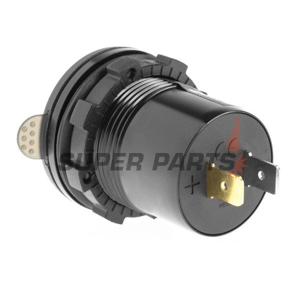 USB адаптер -4 RIDE- 12V, 2xUSB 3.0 + волтметър, 2 пина - универсален