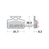 Накладки -TRW- MCB589, Honda NH Lead 125, Honda ZB Monkey 50, SYM DD 50