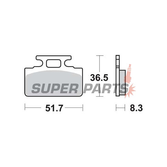 Накладки -TRW- MCB589, Honda NH Lead 125, Honda ZB Monkey 50, SYM DD 50