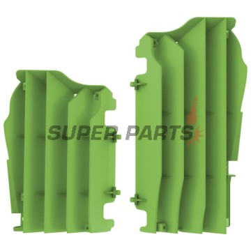Протектори за радиатор -POLISPORT- зелен, KAWASAKI KX 250/450 2016-2024