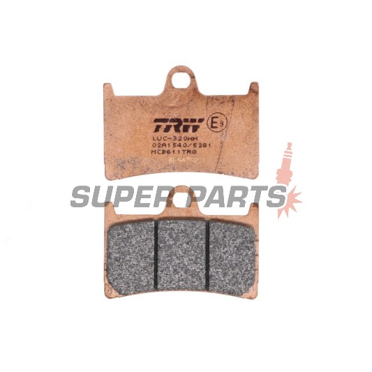 Накладки -TRW- MCB611TRQ, Yamaha BT Bulldog 1100, FJ-09 900, FJR 1300, FZ1 1000, FZ6 600, FZ8 800, FZS Fazer 600/1000, MT-01/07/09/10, TDM 900, XJR 1300, Tmax 530, XSR 700/900, XT 1200, XV 1700/1900, YZF/R1/R6/R7 600-1000 - 1996-2024