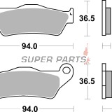 Накладки -BREMBO- 07BB2809, BMW HP2 Megamoto / K1200-K1300 / R850-R1200 / S1000XR