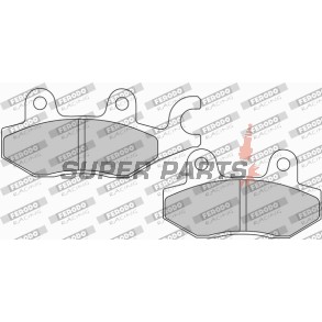 Накладки -FERODO- FDB2087EF, Honda CBF/NSR/VT Shadow/XL Varadero 75-250 1992-2013; Keeway Speed 125/150 2006; Kawasaki Eliminator/KLX/KVF/KX/Z 65-400 1997-2020; Kymco Agility/Dink/Grand Dink/Like/Movie/Pulsar/Quannon/Super9/Yager/Zing 50-250 1997-2019; MZ