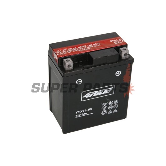 Акумулатор -4 RIDE- YTX7L-BS 4RIDE, 6Ah 12V
