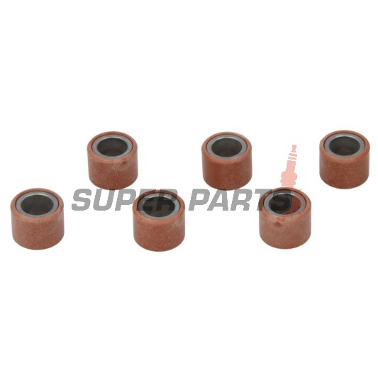 Ролки за вариатор -RMS- 21x17mm, 13.8g, 6бр, Derbi Rambla 250 2008, Derbi Rambla 300 2010-2011, Gilera Nexus 250 2006-2007, Gilera Nexus 300 2008-2009, Piaggio Beverly 250 2006-2009, Piaggio Carnaby 250 2008