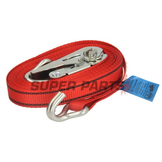 Колан за осигуряване -CARGOPARTS- 6m, с тресчотка, 40daN