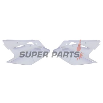 Задни странични пластмаси -POLISPORT- бели, KAWASAKI KX 450 2005-2008