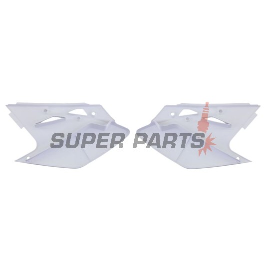 Задни странични пластмаси -POLISPORT- бели, KAWASAKI KX 450 2005-2008