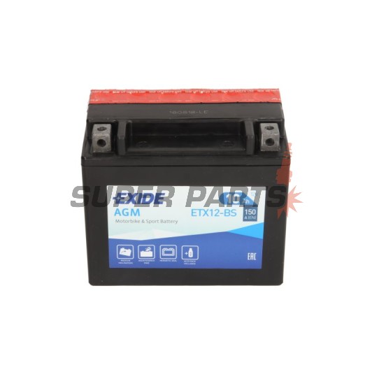 Акумулатор -EXIDE- YTX12-BS, 10Ah 12V