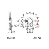 Преден пиньон -JT- JTF728,15, 15 зъба, Cagiva Canyon 600 1996-1997, River 600 1995-1999, T4E 350 1987-1991, T4E 500 1987-1990, T4R 350 1987-1991, T4R 500 1987-1990, W12 350 1993-1996, W16 600 1994-1997
