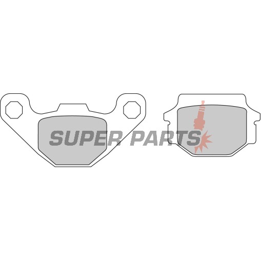 Накладки -FERODO- FDB731P, Aprilia MX 125 (2003-2007), RX 125 (2000-2001), Cagiva WMX 125 (1989), Husqvarna TC 510 & TE 510 (1990-1991)