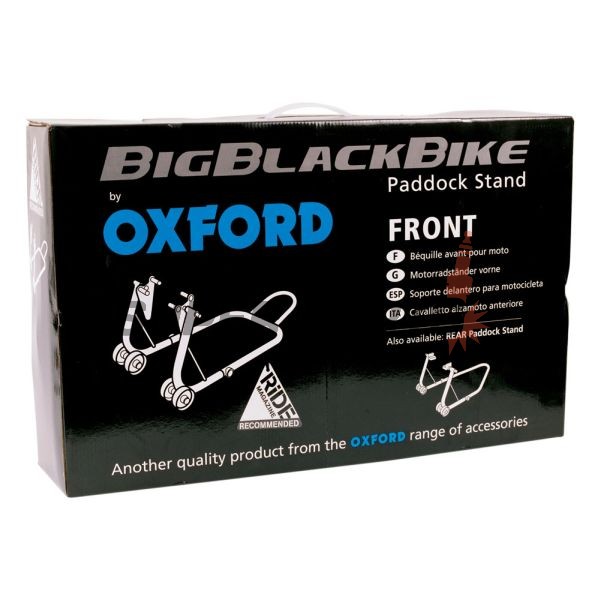 Предна мото стойка -OXFORD- Black Front Paddock Stand 2.0, до 250kg