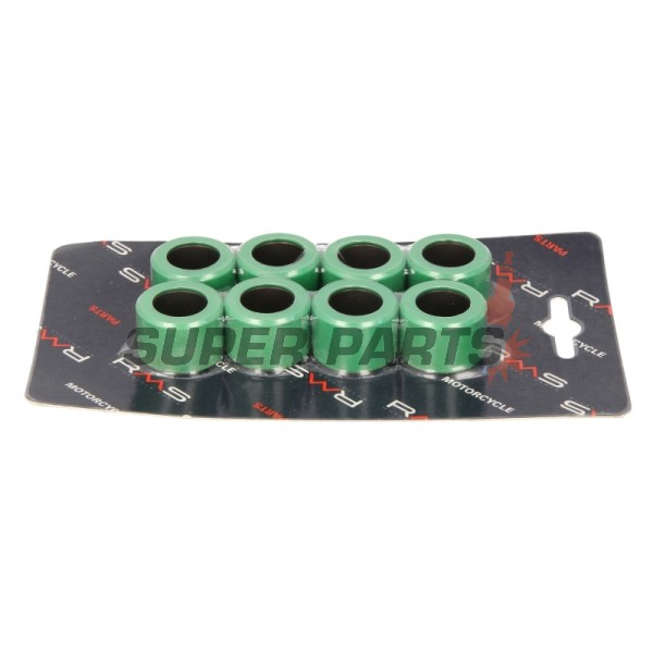 Ролки за вариатор -RMS- 25x17mm, 18.6g, 8бр, Aprilia Atlantic 400 2005-2007, Aprilia Atlantic 500 2005-2008, Aprilia Scarabeo 400 2006-2007, Aprilia Scarabeo 500 2006-2008, Piaggio Beverly 400 2006-2010