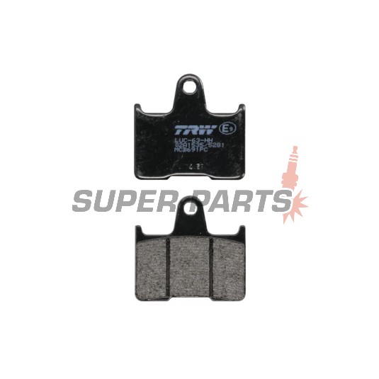 Накладки -TRW- MCB691PC, синтеровани, Honda CB400 Super Four (1999-2004), Kawasaki GTR1400 (2007-2017), ZX-14R Ninja 1400 (2006-2020), ZX-7RR Ninja 750 (1996-1999), ZZR1400 (2006-2019), MZ 1000S (2004-2005), Suzuki GSF650 Bandit/ABS (2005-2007)