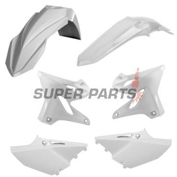 Пластмаси комплект -POLISPORT- бели, YAMAHA YZ 125/250 2015-2021
