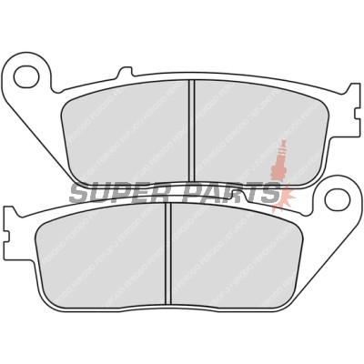Накладки -FERODO- FDB664EF, Honda CB / CBR 600F / VFR 750F / Silver Wing, Triumph Bonneville / Street Triple / Scrambler, Indian Chief / Chieftain / Roadmaster, Cagiva Navigator, BMW C 600, Yamaha X-Max / Majesty 1990-2019