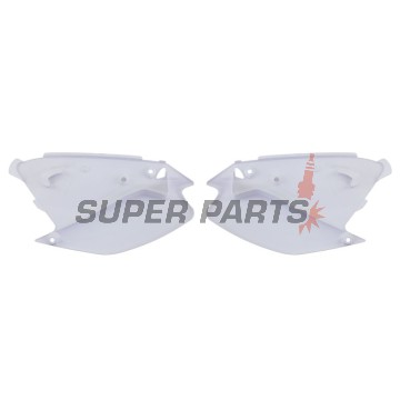 Задни странични пластмаси -POLISPORT- бели, KAWASAKI KX 125/250 2003-2008