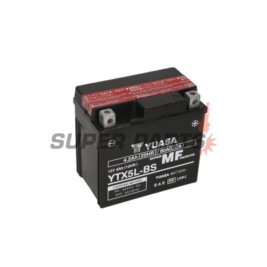 Акумулатор -YUASA- YTX5L-BS, 4Ah 12V