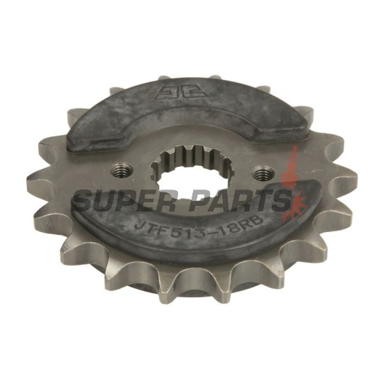 Преден пиньон -JT- JTF513,18RB, 18 зъба, с гумен демпфер, Cagiva Raptor 1000 2001-2006, V-Raptor 1000 2001-2006, X-Raptor 1000 2002-2003, X-Tra Raptor 1000 2001-2005, Kawasaki GPX 500 1988, GPX 600 1988-1990, 1993-2000, GPX 750 1987-1988