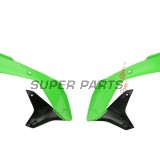 Предни странични пластмаси -POLISPORT- черно/зелено, KAWASAKI KX 450 2016-2018