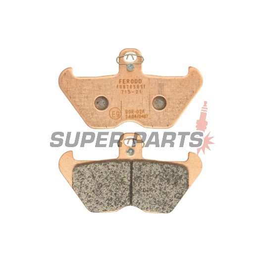Накладки -FERODO- FDB2050ST, BMW K / K1 1000 / 1100 / 1200 RS / LT 1989-2001, BMW R 850 / 1100 / 1150 / 1200 GS / RS / RT / R / C 1994-2003