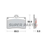Накладки -TRW- MCB540, Aprilia RS/RS4, Beta Euro/Jonathan, Cagiva Canyon/Mito/Raptor, Ducati Monster/SS/916, Gas Gas FSE/FSR, KTM Duke/LC4/SMR, Moto Guzzi California/Daytona, MZ Skorpion, Sachs Roadster/XTC, Yamaha SZR - 125-1100cc, 1988-2016