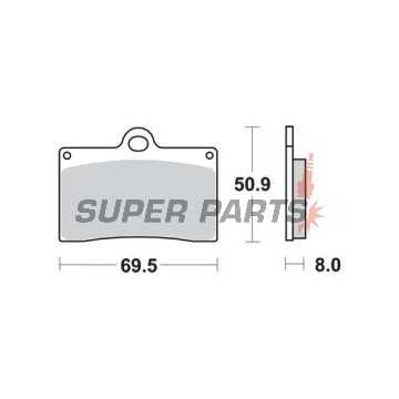 Накладки -TRW- MCB540, Aprilia RS/RS4, Beta Euro/Jonathan, Cagiva Canyon/Mito/Raptor, Ducati Monster/SS/916, Gas Gas FSE/FSR, KTM Duke/LC4/SMR, Moto Guzzi California/Daytona, MZ Skorpion, Sachs Roadster/XTC, Yamaha SZR - 125-1100cc, 1988-2016