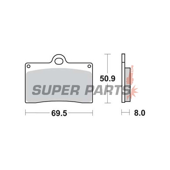 Накладки -TRW- MCB540, Aprilia RS/RS4, Beta Euro/Jonathan, Cagiva Canyon/Mito/Raptor, Ducati Monster/SS/916, Gas Gas FSE/FSR, KTM Duke/LC4/SMR, Moto Guzzi California/Daytona, MZ Skorpion, Sachs Roadster/XTC, Yamaha SZR - 125-1100cc, 1988-2016