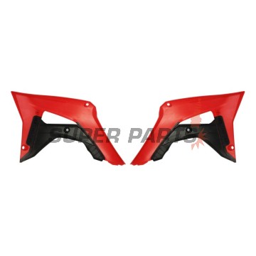 Предни странични пластмаси -POLISPORT- черно/червено, HONDA CRF 250/450 2017-2021