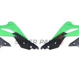 Предни странични пластмаси -POLISPORT- черно/зелено, KAWASAKI KX 250 2013-2016