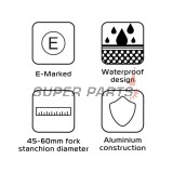 LED мигачи за предница комплект -OXFORD- DarkTurner, последователни, за монтаж на вилки