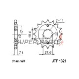 Преден пиньон -JT- JTF1321,12, 12 зъба, Honda CB 300 2015-2018, CBF 250 2004-2006, CBR 250 2011-2015, CBR 300 2014-2020, CBX 250 2000-2004, CMX 300 2017, CRF 250 2013-2021, XR 250 1996-2004