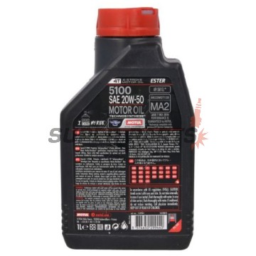 Двигателно масло -MOTUL- 5100, 20W50, полу-синтетика + естер, 1L