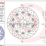 Спирачен диск -BREMBO- 78B40821, Suzuki Bandit 650, SV650, GSX 750F, Gladius (2003-2010)