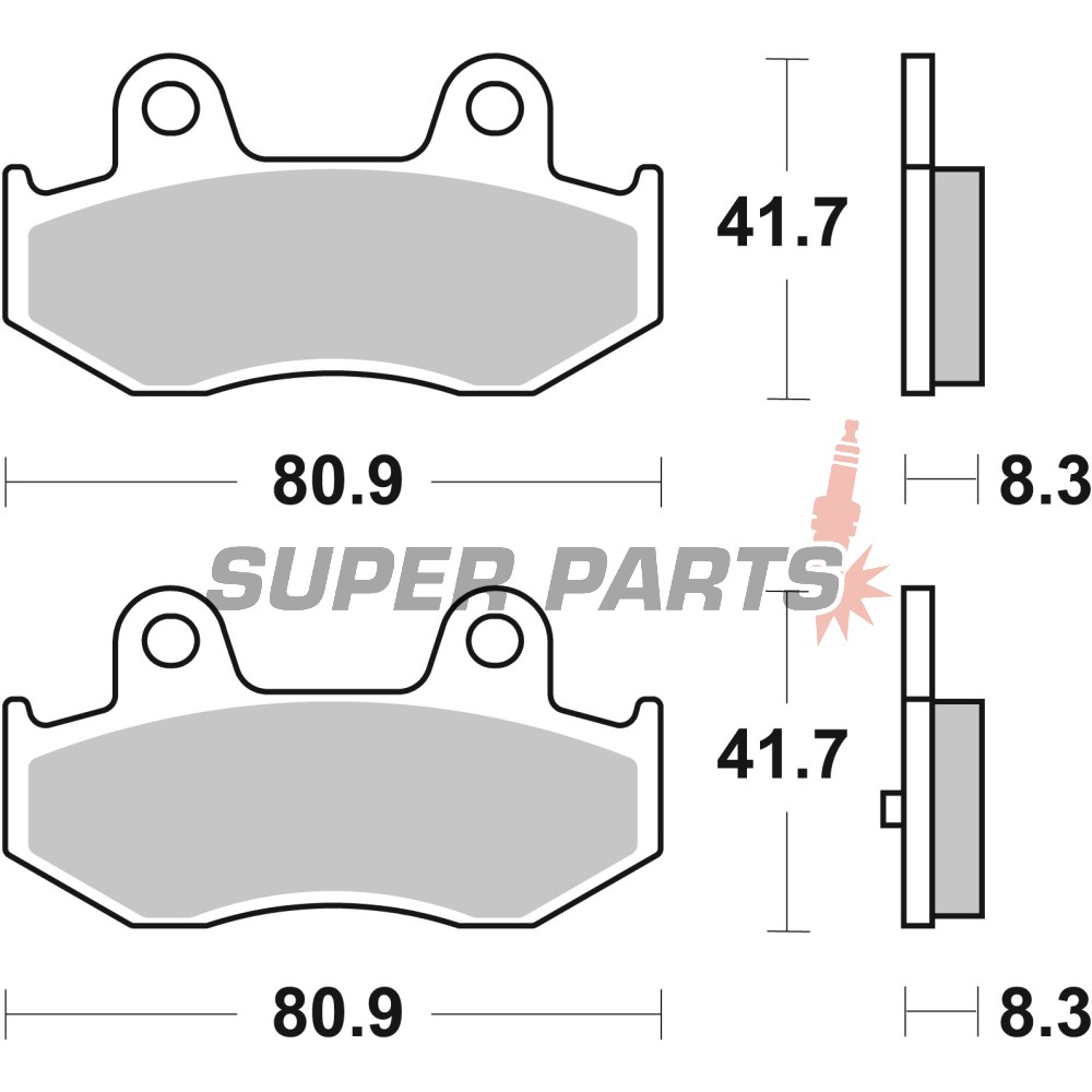 Накладки -BREMBO- 07055XS, Suzuki Burgman AN250/AN400 1998-2003