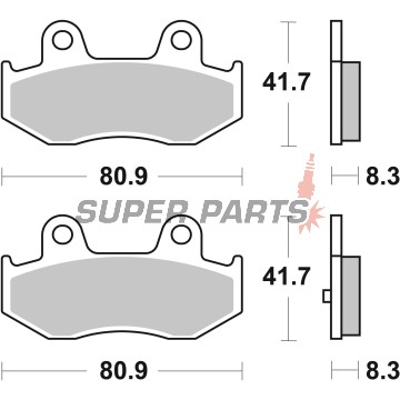 Накладки -BREMBO- 07055XS, Suzuki Burgman AN250/AN400 1998-2003
