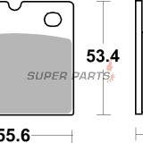 Накладки -BREMBO- 07BB1408, Aprilia AF1, Benelli 350/500/650/SEI, BMW K/R/K1, Ducati Monster/SS/Paso, Laverda, Moto Guzzi California/Le Mans, MZ ETZ/Saxon/Silver Star 1974-2007