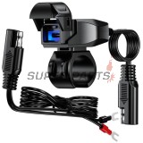 USB адаптер -4 RIDE- USB Type C, с държач за кормило 22mm - универсална