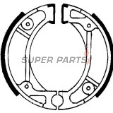 Накладки (челюст) -FERODO- FSB714, 95x20mm, Honda CR50/60/80R, CRF70F/100R, CRM75, QR50, XR70/XR100R, Dio, Wallaroo, Vision (1982-2010), Kymco CX50, DJ50, DJW/DJX/DJY50, ZX50 Fever (1991-2007), HSC HSC01, SR50, ZR50, ZX50 (1992)