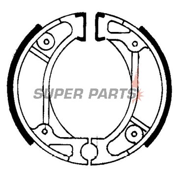 Накладки (челюст) -FERODO- FSB714, 95x20mm, Honda CR50/60/80R, CRF70F/100R, CRM75, QR50, XR70/XR100R, Dio, Wallaroo, Vision (1982-2010), Kymco CX50, DJ50, DJW/DJX/DJY50, ZX50 Fever (1991-2007), HSC HSC01, SR50, ZR50, ZX50 (1992)